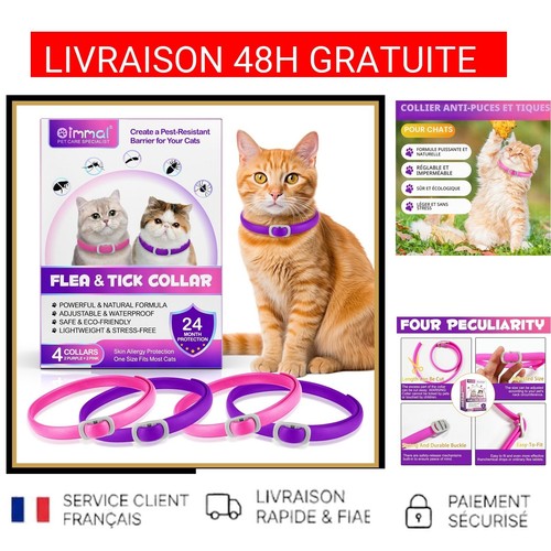 Collier anti puces tiques chat - anti,