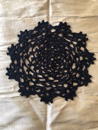 Napperon rond crochet fait - au,