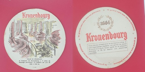Kronenbourg brassage beer mat - kronenbourg,