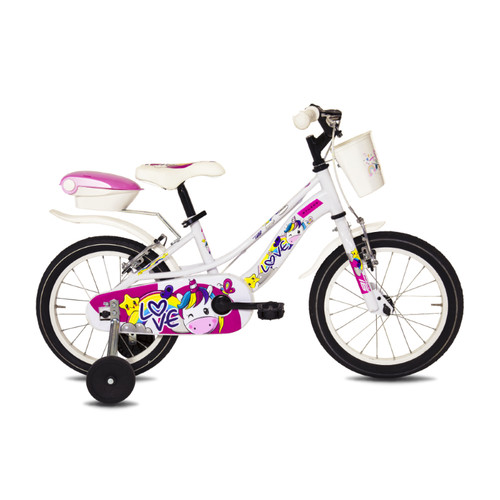 Vélo fille blanc rose - vélo,
