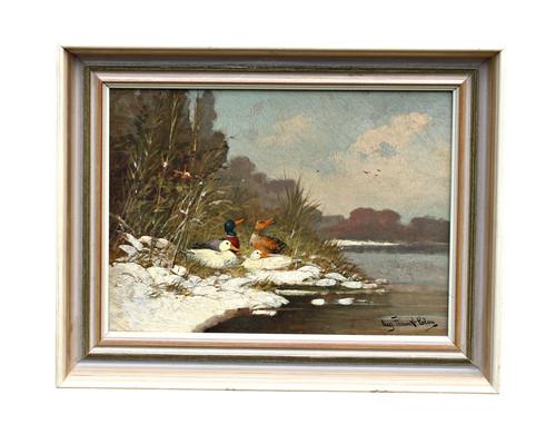 Huile sur bois - huile,