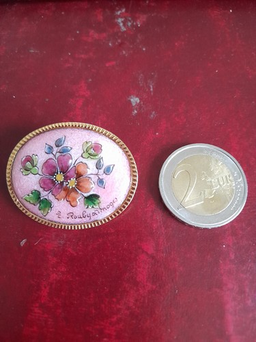 Broche émaillée rouby - e,
