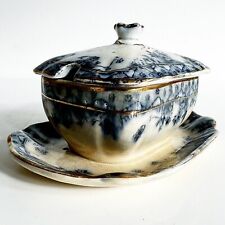 Antique Old Bowl Ceramic Fine Earthenware Mustard To Identify England (?)