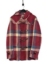 Dsquared2 Red Checkered Amovible Shearling Inside Duffle Coat - SMALL