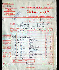 PARIS & CLICHY (XVII° / 93) COGNAC ""J. & F. MARTELL" 1906 / Entrepot "Ch. "WOOL""