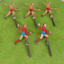 ANTIQUE BABY FOOTBALL - 5 Aluminum Rotating Players