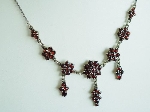 Collier draperie ancien argent - collier,