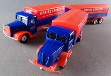1956 Haribo Company Grell Ho 1/87 2 Man Trucks + Tarpaulin Trailer