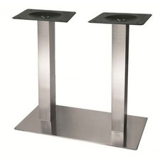 Double pied de table central