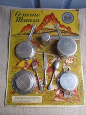 DINETTE ANCIENNE EN ALUMINIUM SUR CARTON D'ORIGINE / TBE