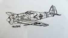 ASSIETTE TINTIN HERGE - VOIR et SAVOIR AVIATION Focke-Wulf 190- CHEQUE TINTIN