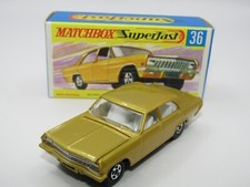 Matchbox Superfast No 36 Opel Diplomat Rare Light Gold Silver Grille G Box MIB