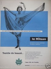 PUBLICITÉ 1956 LE RISAN L'AGE