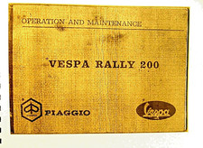1972 Vespa  Rally 200 Piaggio Operation & Maintenance Manual 44 Illustrated Pgs.