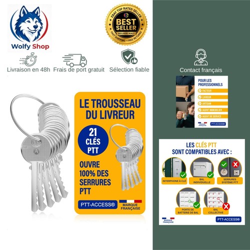 Trousseau clés ptt - 21,