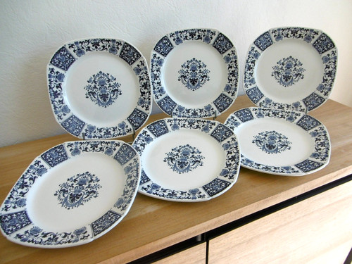 Six assiettes plates - six,