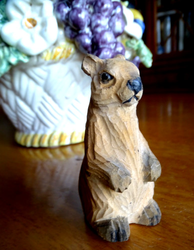 Figurine bois sculpté - figurine,