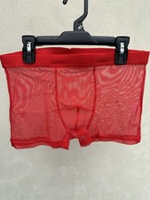 Boxer rouge transparence