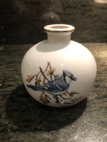 Vase boule oiseau mésange - vase,