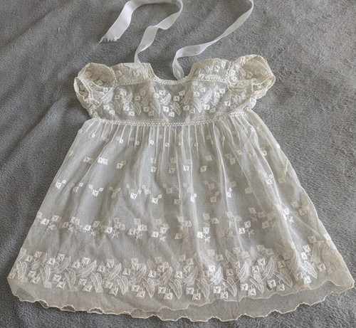 Ancienne robe bapteme tulle - bapteme,