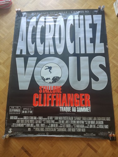 Affiche cliffhanger cinéma - cliffhanger,