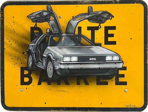 Gripe delorean roadsign - delorean,