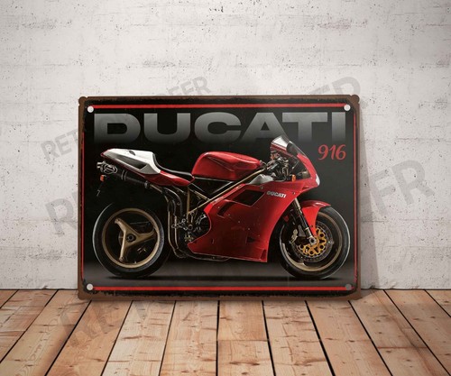 Plaque métal vintage ducati - plaque,
