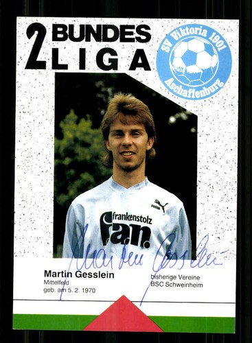 Martin gesslein autograph card - gesslein,