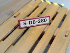 1/18 rear license plate Mercedes Benz 280 SE Maisto