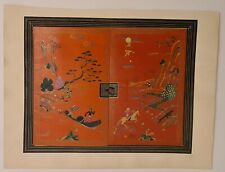 Lacquered case, Asian furniture 1928 color print Asia Art Deco furniture