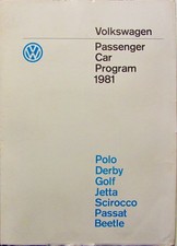1981 VOLKSWAGEN CAR DOSSIER DE