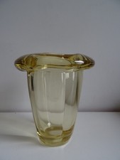 Ancien grand Vase Cristal Art déco dlg Daum