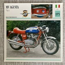 MV Agusta 750 S High Performance 1973 Italy Edito Service Atlas Motorcycle Card