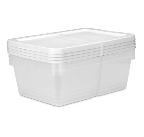 Quart storage boxes - (4), 12
