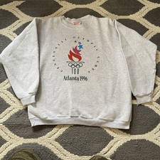 vintage sweatshirt rare 1996 atlanta olympics Hanes Heavyweight Large 1992 acog