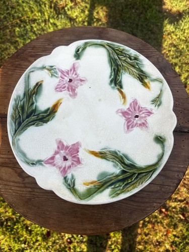 Ancienne assiette barbotine - ancienne,
