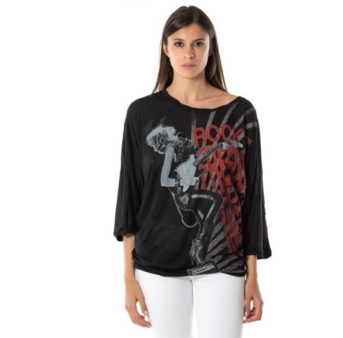 Met black printed sleeve - black, 3/4