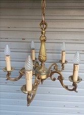 Ancien lustre en bronze 5 feux