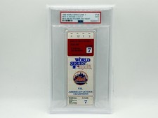 1986 World Series Game 7 - Authenticated Shea Ticket Stub - PSA 2 NEW YORK METS