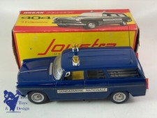 ANTIQUE TOY JOUSTRA 2213 PEUGEOT 404 STATION WAGON GENDARMERIE 30CM CIRCA 1960