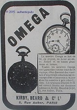 ADVERTISEMENT OMEGA POCKET WATCH TACHYMETER FOR CAR 1904 FRENCH AD PUB RARE
