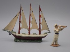 HOLLOW LEAD - RARE GM SAILBOAT WITH OFFICER JF PC53