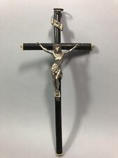 Ancien CRUCIFIX mural en bois