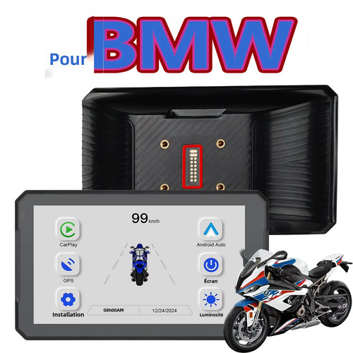 écran carplay moto - carplay, 7"