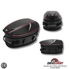 Sacoche de Moto Arrière Étanche 21L Extensible Sac Siège Bagages Universel NEUF