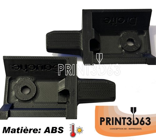 Paire embout axe - support, plage