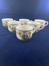 Set Of 6 Villeroy & Boch Botanica Tea Cups Flower Porcelain
