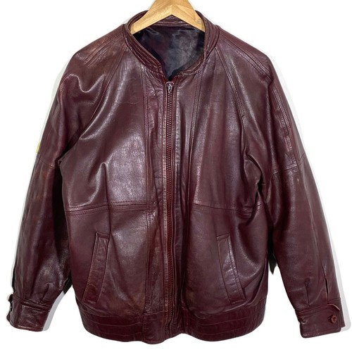 Blouson cuir bourgogne - en,
