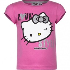 T SHIRT MANCHES COURTES ENFANT HELLO KITTY ROSE