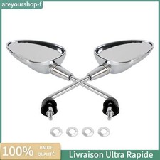 Chrome Rétroviseur paire mirroirs pour Piaggio Vespa Sprint 50 125 150 2014+ FR